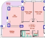 Satılır 1 otaqlı 60 m2 yeni tikili Xırdalan