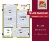 Satılır 1 otaqlı 57.2 m2 yeni tikili İnşaatçılar m.