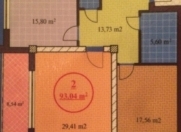 Satılır 2 otaqlı 93.04 m2 yeni tikili ISR Plaza