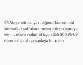 İcarəyə verilir 2 otaqlı 24 m2 ofis 28 Mall