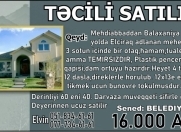 Satılır 1 otaqlı 3 m2 həyət evi Balaxanı
