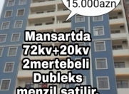 Satılır 2 otaqlı 72.35 m2 yeni tikili Binəqədi