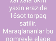 Satılır 16 sot torpaq Oğuz
