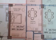 Satılır 2 otaqlı 49.21 m2 yeni tikili Saray