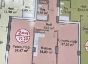 Satılır 2 otaqlı 95 m2 yeni tikili Memar Əcəmi m.