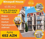 Satılır 2 otaqlı 42 m2 yeni tikili Binəqədi