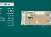 Satılır 3 otaqlı 122 m2 yeni tikili Zabrat 2