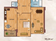 Satılır 3 otaqlı 90 m2 yeni tikili Qaraçuxur