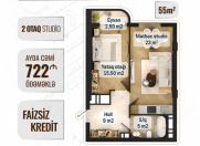Satılır 2 otaqlı 55 m2 yeni tikili Cəlilabad