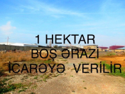 İcarəyə verilir 100 sot torpaq Nərimanov r.