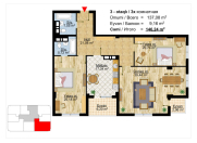 Satılır 3 otaqlı 146.24 m2 yeni tikili Badamdar