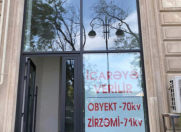 İcarəyə verilir 3 otaqlı 141 m2 obyekt 28 May m.