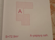 Satılır 2 otaqlı 72.9 m2 həyət evi Maştağa