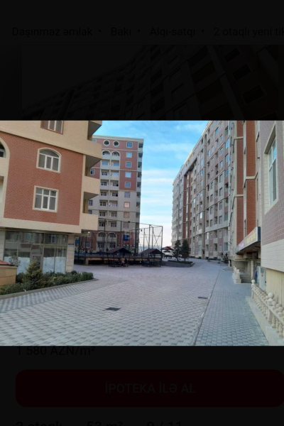 Satılır 2 otaqlı 78 m2 yeni tikili Masazır