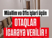 İcarəyə verilir 10 otaqlı 70 m2 ofis İnşaatçılar m.