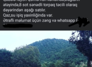 Satılır 6 sot torpaq Qəbələ
