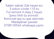 Satılır 4 otaqlı 110 m2 bağ evi Zabrat 2