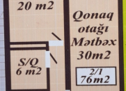 Satılır 1 otaqlı 76 m2 yeni tikili Sumqayıt