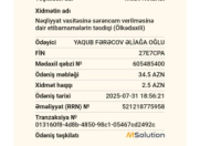 Satılır 2 otaqlı 35 m2 yeni tikili Masazır