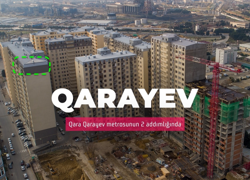 Satılır 2 otaqlı 46.6 m2 yeni tikili Qara Qarayev m.
