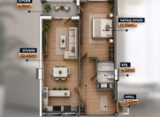 Satılır 3 otaqlı 69.23 m2 yeni tikili Sumqayıt